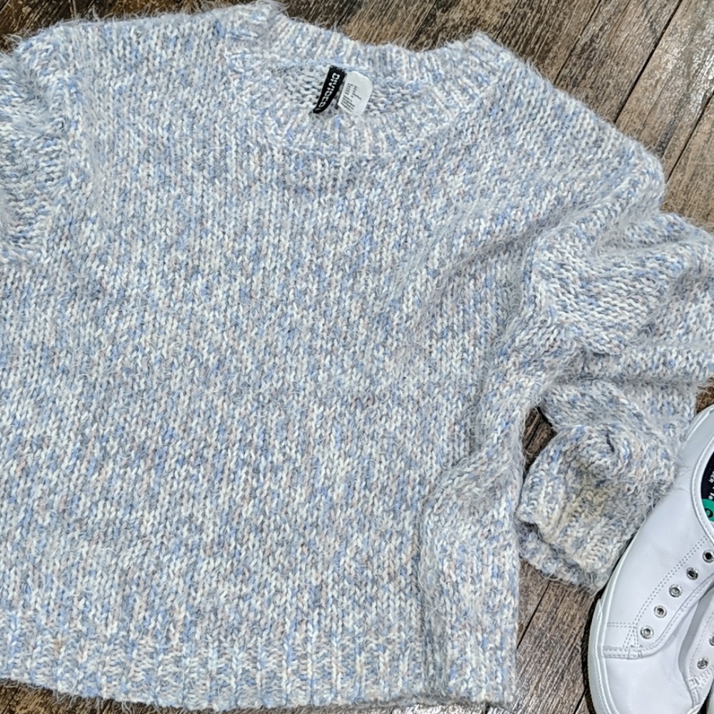 🥰 Fuzzy Chunky Knit Sweater pastel colors